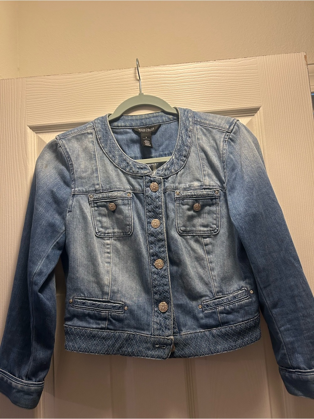 White House Black Market Girls' Light Blue Denim Jacket
